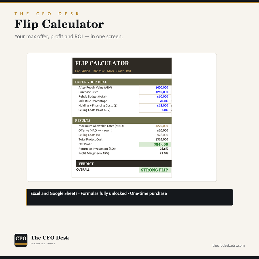 Fix and Flip Calculator (Lite)